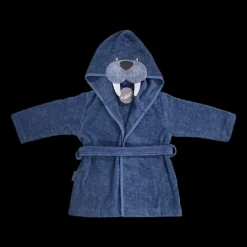 Hot NM Badekåbe mellem blå m/ hvalros på hætten str. 2 år Badeslag &Amp; Håndklæder