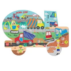 Outlet Puslespil m. formet motiv & æske 40 brikker - Constrcution Kreativitet|Kreativitet