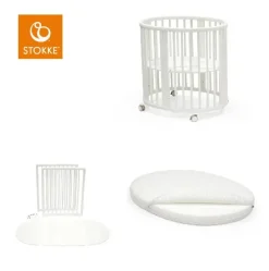 Sleepi mini V3 Hvid inkl. Madras og forlængerstykke Børn Vugger|Tremmesenge