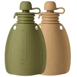 Clearance Smoothie flaske 2 pak - Moss green/ Caramel Sutteflasker &Amp; Tilbehør|Sutteflasker &Amp; Tilbehør