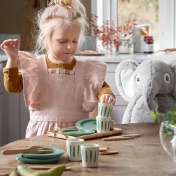 Outlet Spisesæt til 4 træ Trælegetøj|Træmad