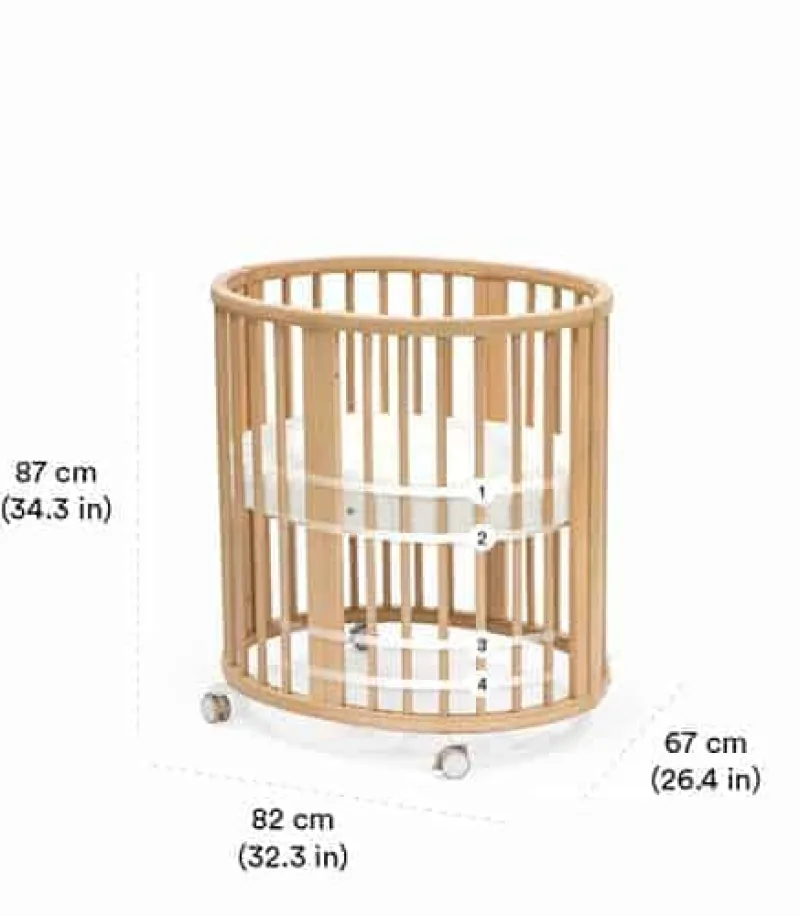 Hot Sleepi V3 Mini Hazy Grey Børn Tremmesenge|Babysenge