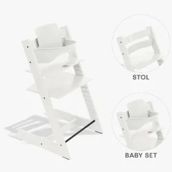Outlet Tripp Trapp Bundle - Højstol og Babyset - Hvid Børn Højstole|Børnemøbler